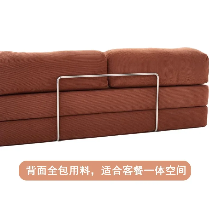 Compression Sofa Full Disassembly and Washing Fabric Corduroy Modern Straight Row Sofa Lazy Compression Sofa