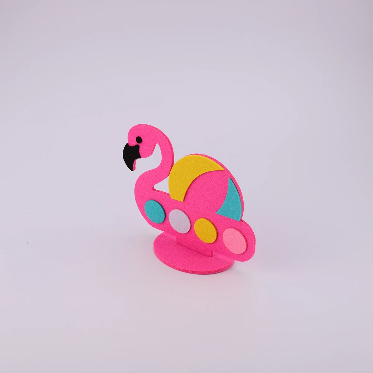 

Flamingo Table Posing Yellow Decoration Felt Desk Decorative Items Party Attractive
