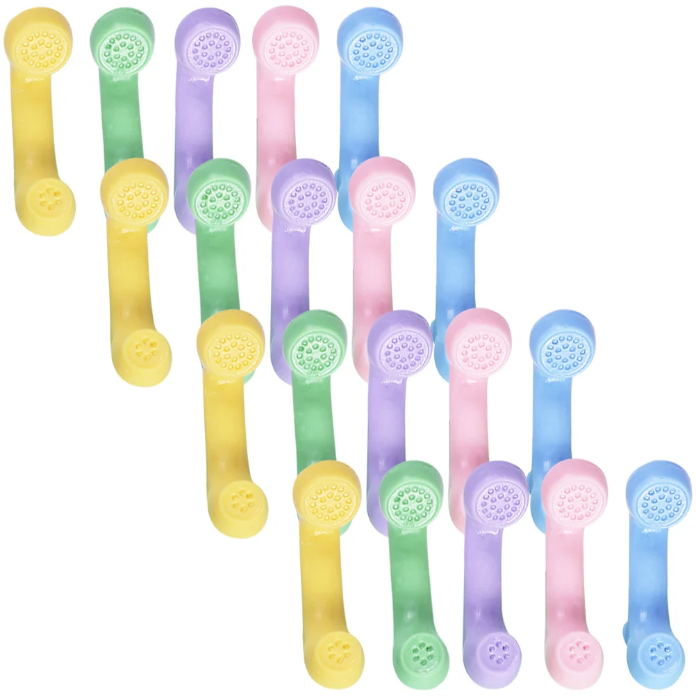 

25 Pcs Cell Phones House Furniture Earpiece Resin Miniature Telephone Handset Child