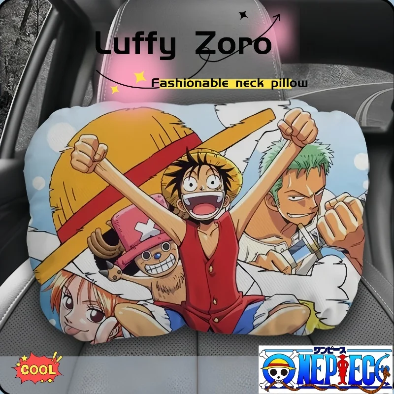 One Piece Ruffy Auto-Nackenkissen, neues süßes Cartoon-personalisiertes, modisches, weiches und bequemes Kissen, Geburtstagsgeschenk