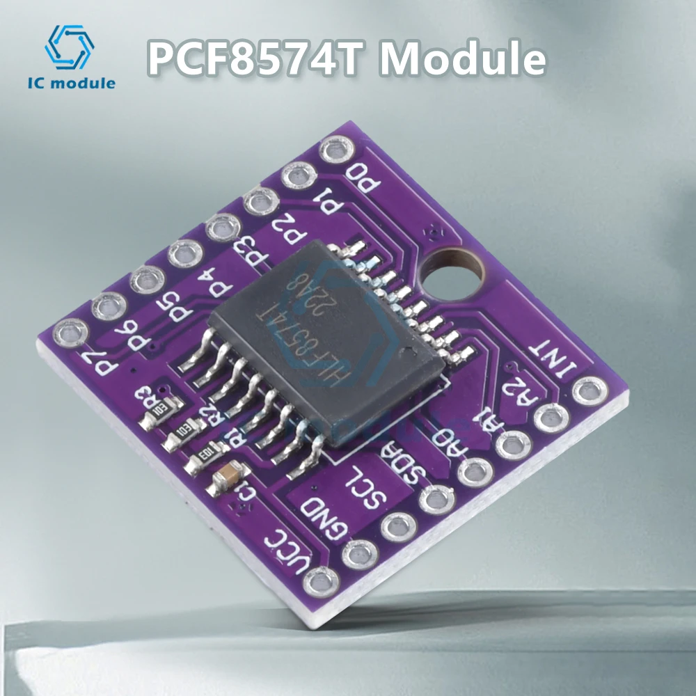 DC2.5-6V Mcu-8574 Pcf8574T Adapter Board Expansion Board Module I/O Support for I2C Iic Port Interface Cascade Expansion Module