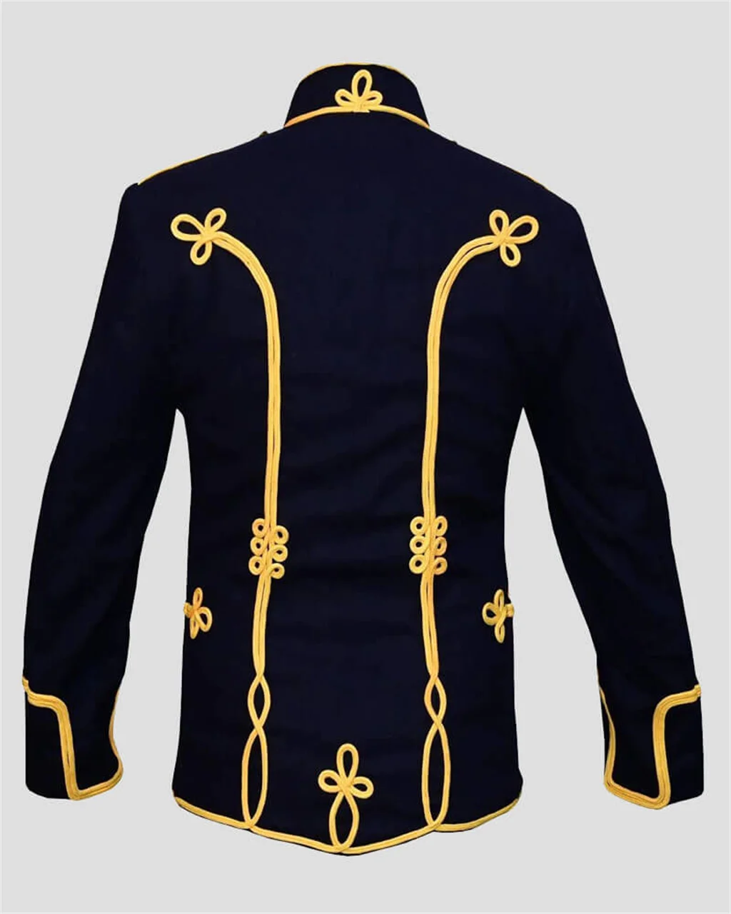 Historical Men's Military Napoleonic Hussars Cosplay Royal Blue/Red/Green/Black Jakcet Gold Braiding Coat Custom Made - view 5