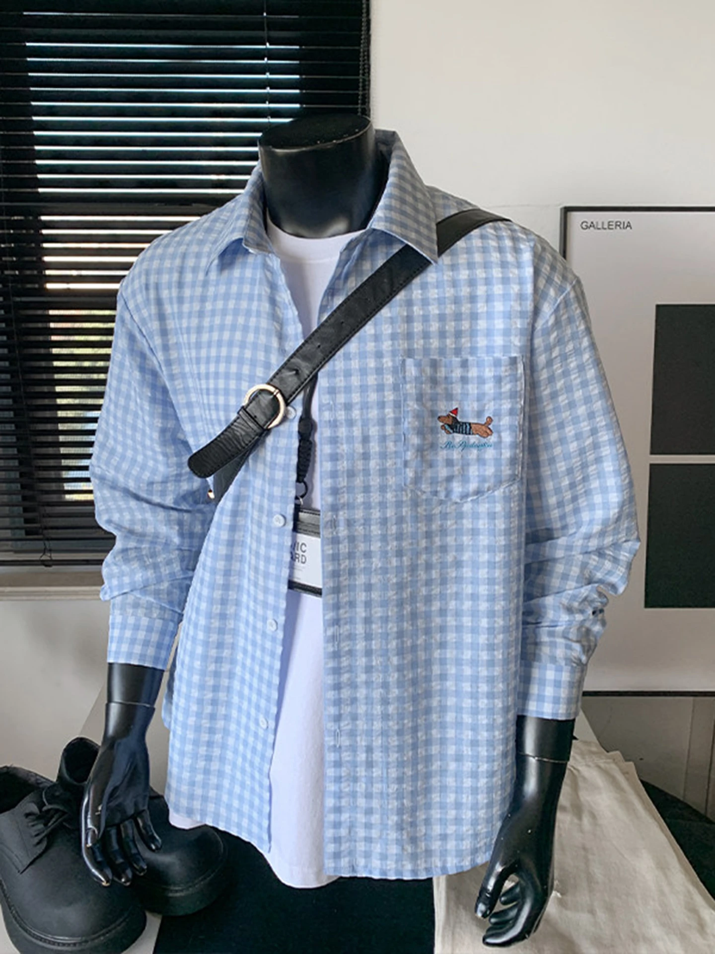 

Повседневная мужская рубашка в клетку с длинным рукавом, весна 2026, новая модель, свободный крой, удобная хлопковая куртка-пуховик для молодежи