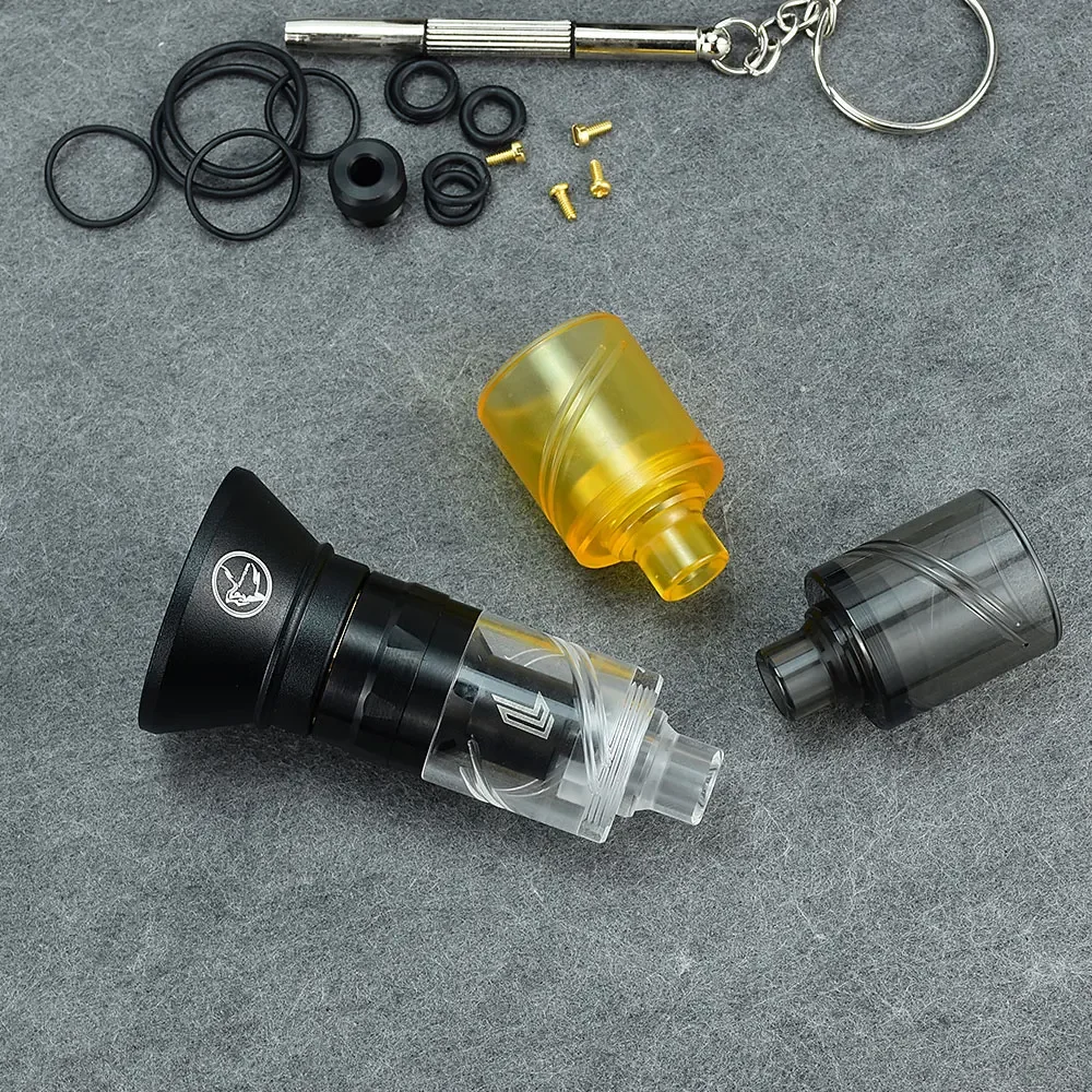 1:1 Kayfun Prime SE NITE DLC rta wolfcoolvape style 316ss 22mm Topfill 2ml Vaporizer rta Atomizer tank SteamTuners bellcap tank