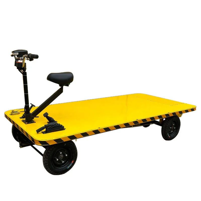Cycling electric four-wheel truck, large load factory workshop pulling cargo truck modified stall universal trolley