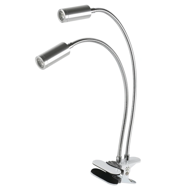 Lampa biurkowa z podwójną lampą LED na giętym ramieniu, 5V, chroniąca oczy, do pracy z komputerem, powerbankiem, oświetlenie do wnętrz, do akademika.
