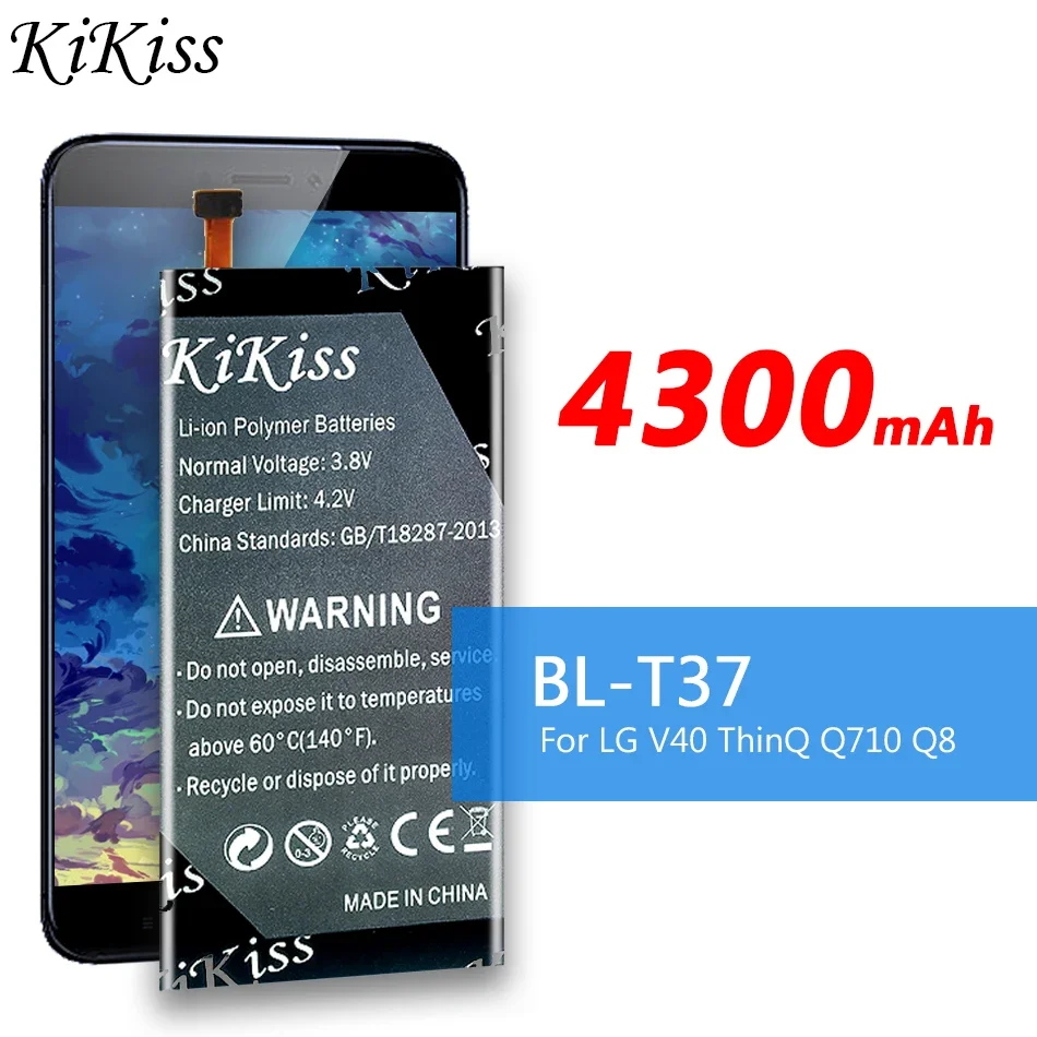 4300mAh BL-T37 Battery For LG V40 ThinQ Q710 Q8 2018 Version Q815L Bateria BL T37 BLT37 Cell Phone Batteries + Gift Tools