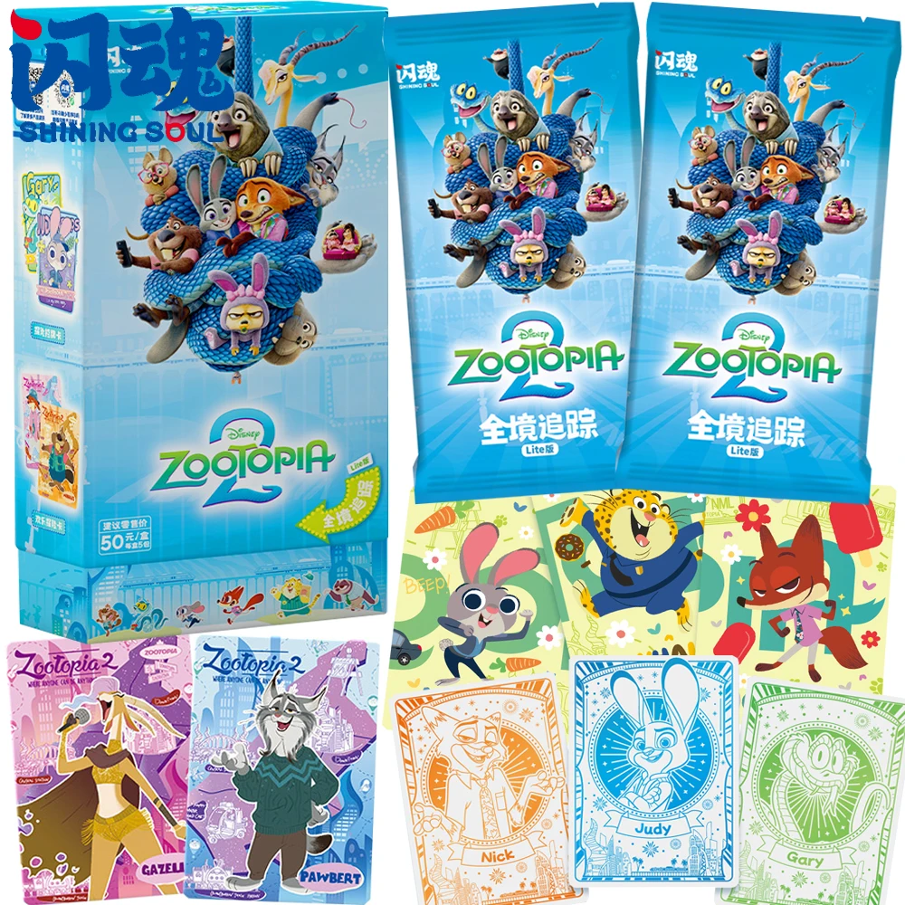

SHINING SOUL Genuine Zootopia2 Collection Cards Character Lovely Special-shaped Design High Quality Movie Cards Birthday Gifts