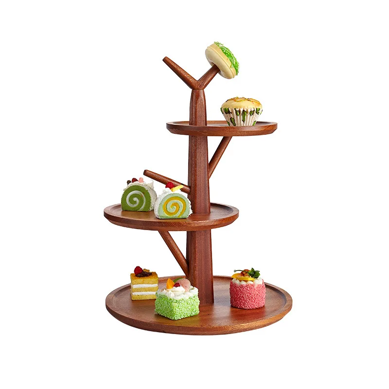 

Portable Afternoon Tea Snack Rack Multi-layer Wooden Tea Banquet Dessert