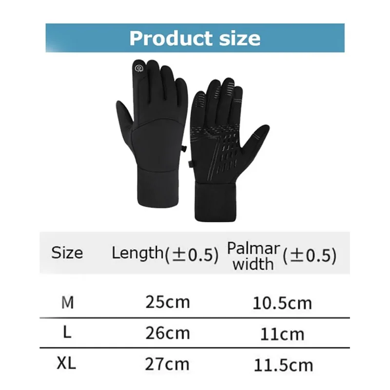 قفازات خريف وشتاء دافئة للجنسين في الهواء الطلق ركوب الدراجات الرياضية شاشة تعمل باللمس مقاوم للماء يندبروف مكافحة زلة قفازات الجري التزلج