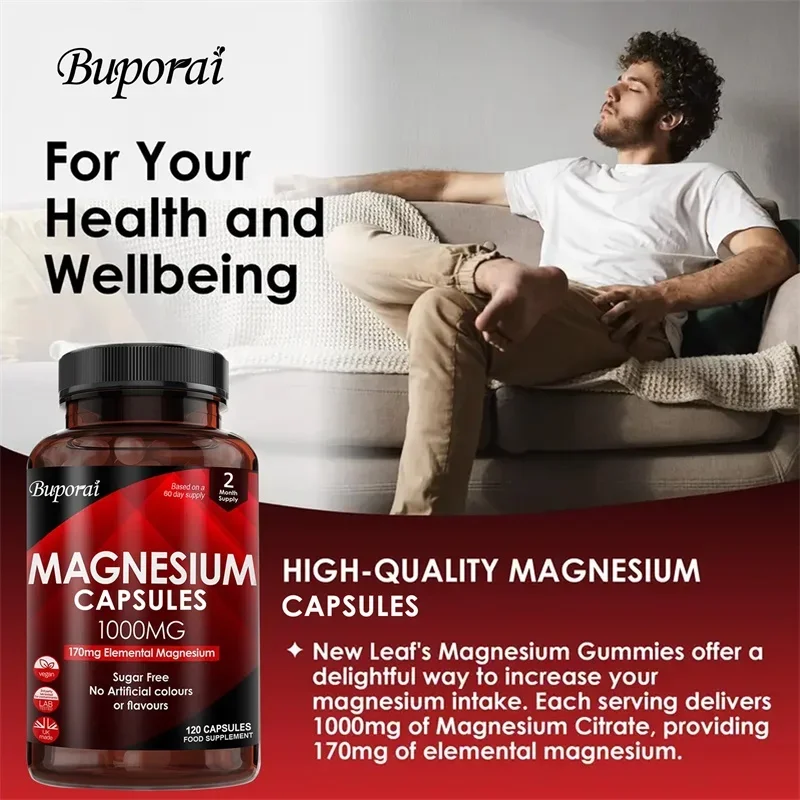 Magnesium Capsules 1000MG - Promotes Bone Health, Protects Cartilage, Improves Joint Comfort, and Boosts Natural Energy - Image 5