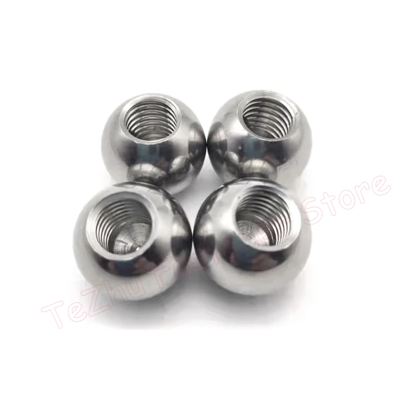 M2 M2.5 M3 M4 M5 M6 M8 M10 Threaded 304 Stainless Steel Drilling Balls Half Hole Female Thread Blind Hole Smooth Ball Bead Solid