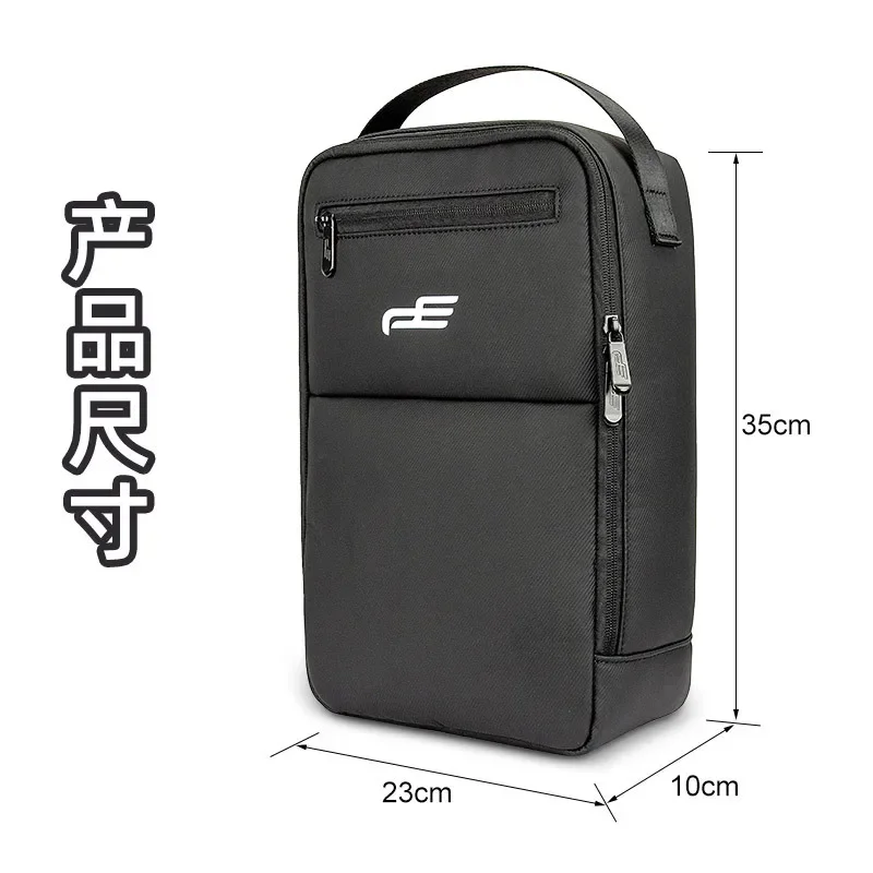 Outdoor portable shoe bag Large capacity breathable PlayEagle Golf black and white shoe bag