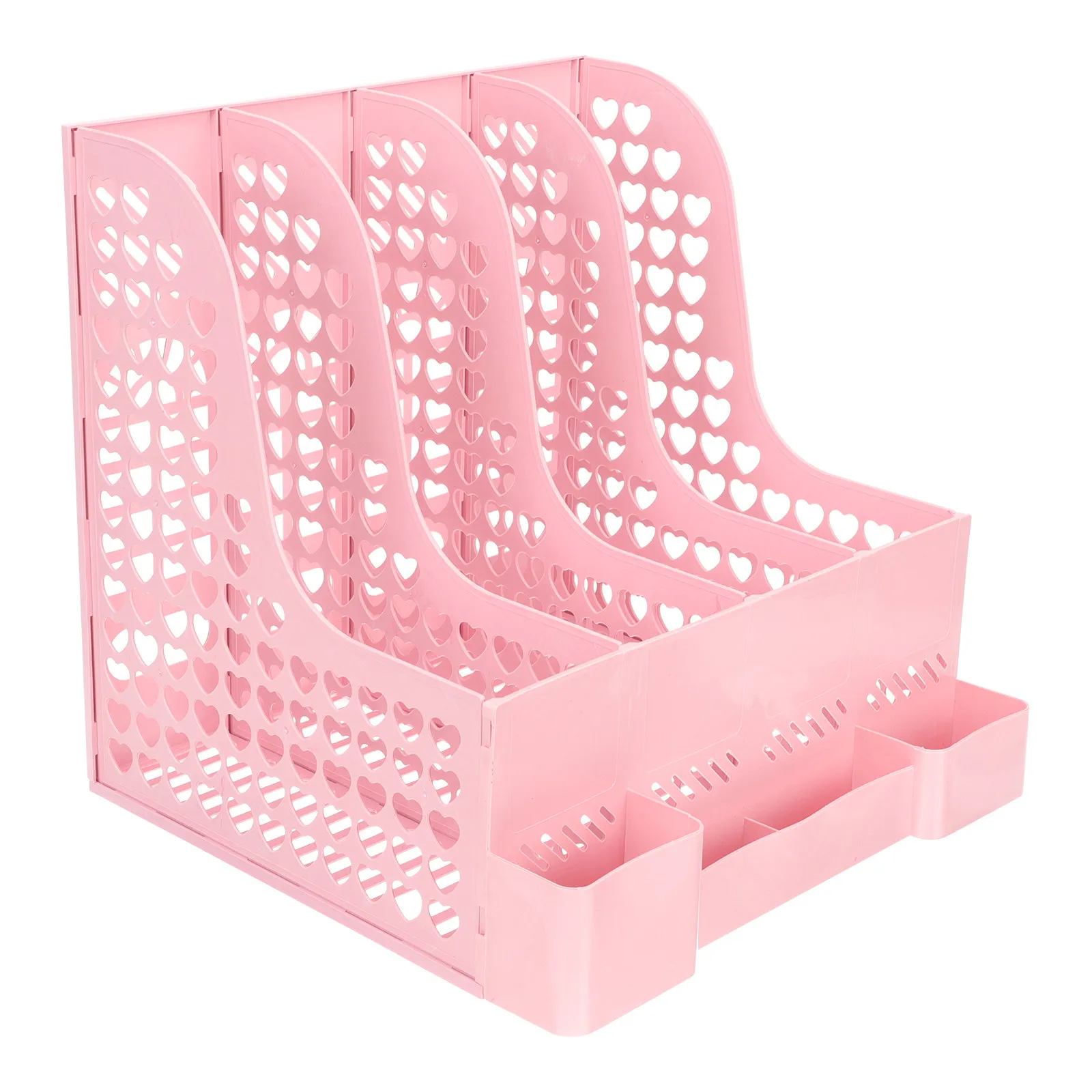 Simple Bookshelf Clear Classification File Organizer Plastic Material Home Office Document Storage Book Organizer