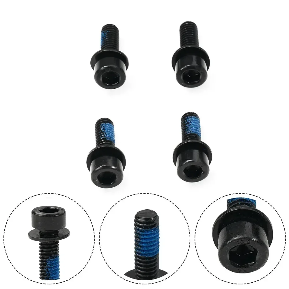 4Pcs Bicycle Disc Brake Bolts Screws Mountain Bike Oil Brake Caliper Fixing Screw M6*18mm Bolts Cycling Fixing Accessories