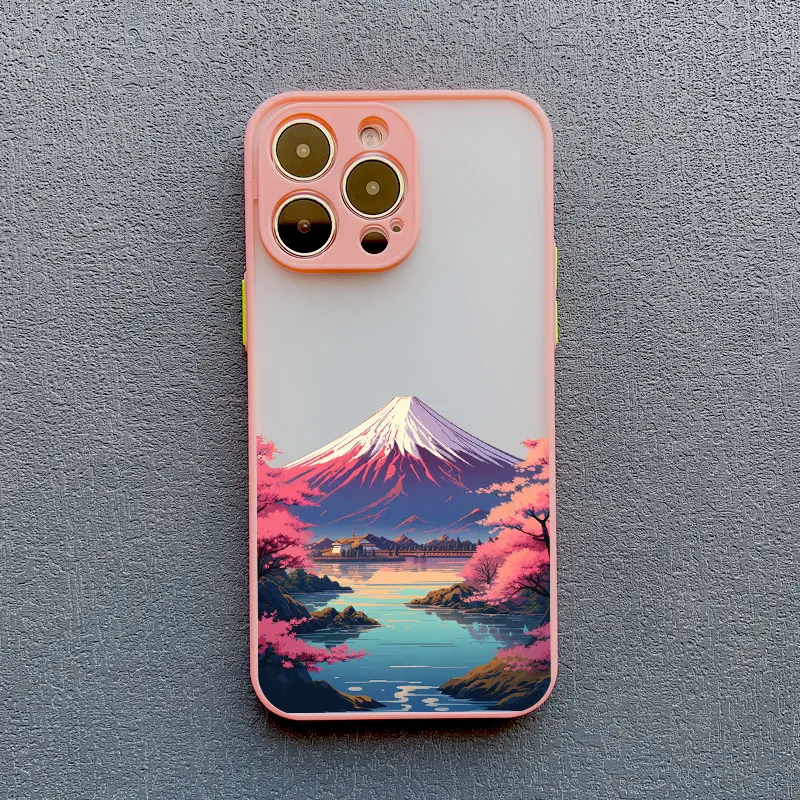 Japanische ästhetische Mount Fuji Handyhülle für iPhone 17 16 14 11 Pro Max 13 12 Pro Max Mini 16 15 Plus XS XR stoßfeste Abdeckung – Detail 11