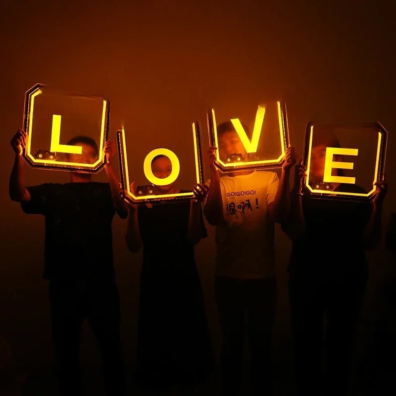 Bar KTV wine props shine, holding signs, night venues, holding signs, big names come to personality, creativity, glowing letter