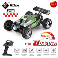 WLtoys A959 A959-A 1:18 4WD RC Racing Car 35KM/H 2.4G Remote Control Drift High Speed Off Road Vehicle Adult Boys Toys Kids Gift