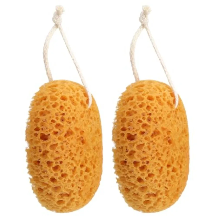 2 Pcs Bath Sponge, 6.1 Inch Soft Larger Shower Sponges for Women Men, Exfoliating Body Sponge Dense Foam for Gentle and Deep Cl