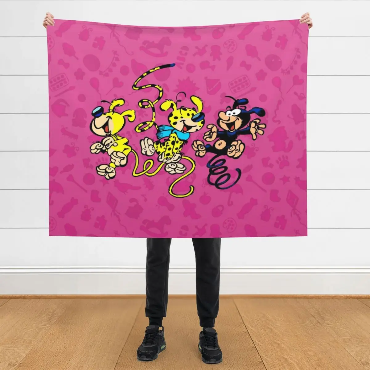 

Marsupilami babies - Pink design Throw Blanket blankets ands Summer Beddings Custom blankets and throws Blankets