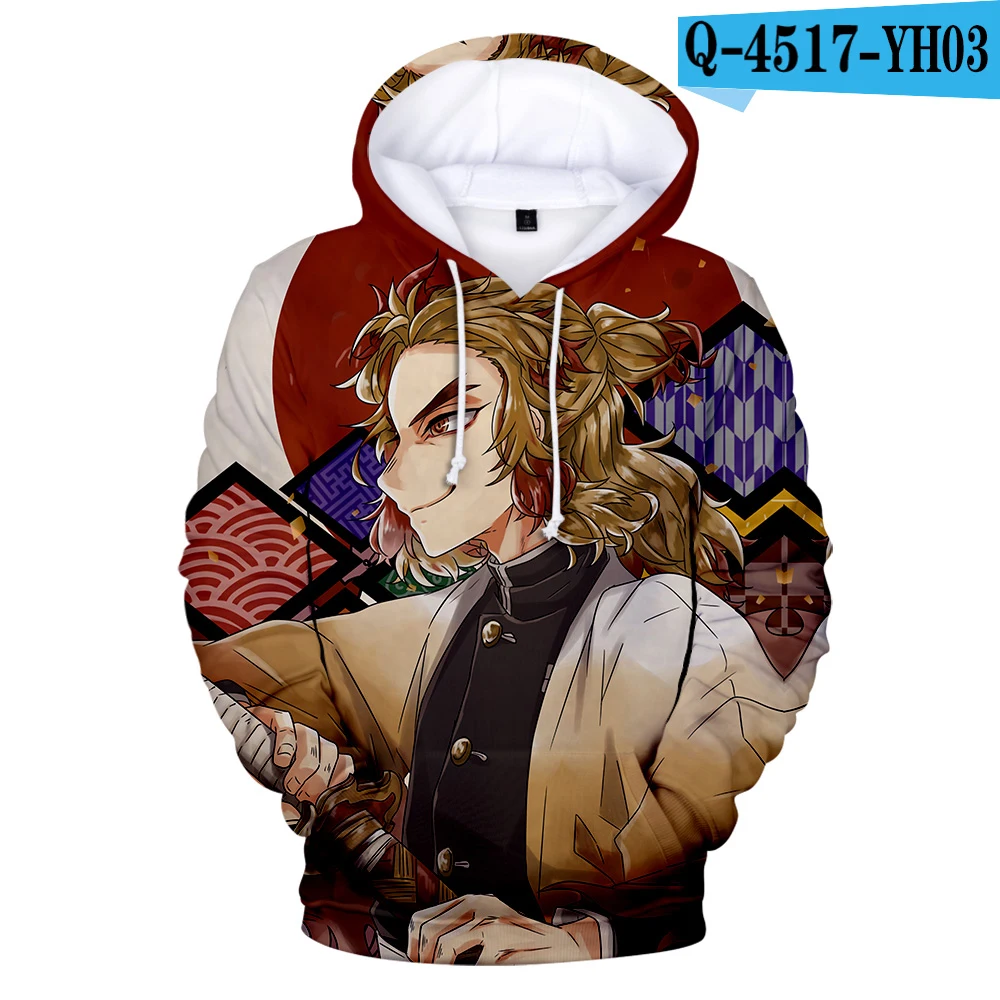 Demon Slayer Kimetsu no Yaiba 3d Print Sweatshirts Men Women Unisex Hooded Oversized Hoodie Kids Sweatshirt Cosplay Clothing