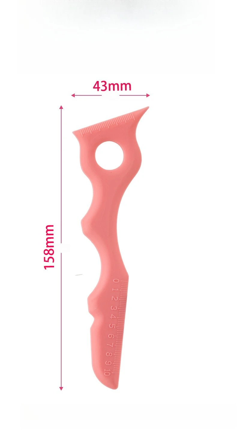 1PC Righello per eyeliner riutilizzabile Trucco per occhi multifunzionale Strumenti per eyeliner ausiliari Ciglia Rossetto Righelli di bellezza 3 colori