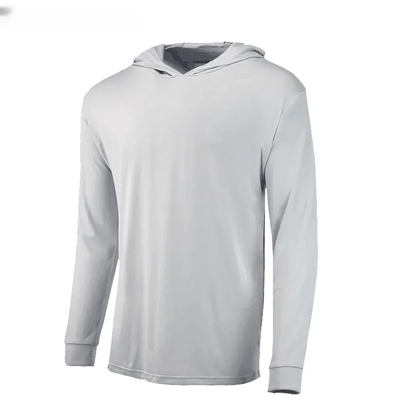 ملابس الصيد الصيف جيرسي الرجال والعتاد طويلة الأكمام تي شيرت الملابس الشمس الأشعة فوق البنفسجية حماية تنفس مقنعين ملابس الصيد