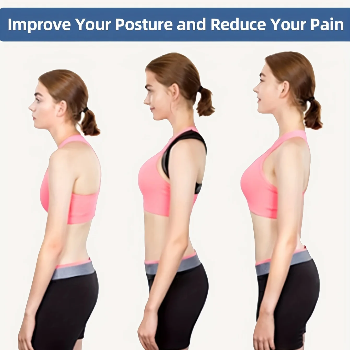 Adjustable Back Straightener Posture Corrector Belt Hunchback Prevention Sitting Posture Unisex Breathable for Men and Women