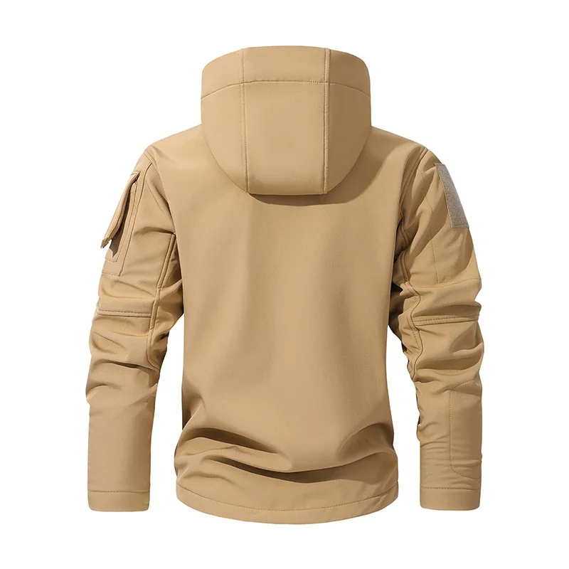 Men Lurker Shark Skin Soft Shell Tactical Jacket Waterproof Fleece Hooded Coat Hunt Clothes Autumn Solid Outdoor New Jacket Men - view 5