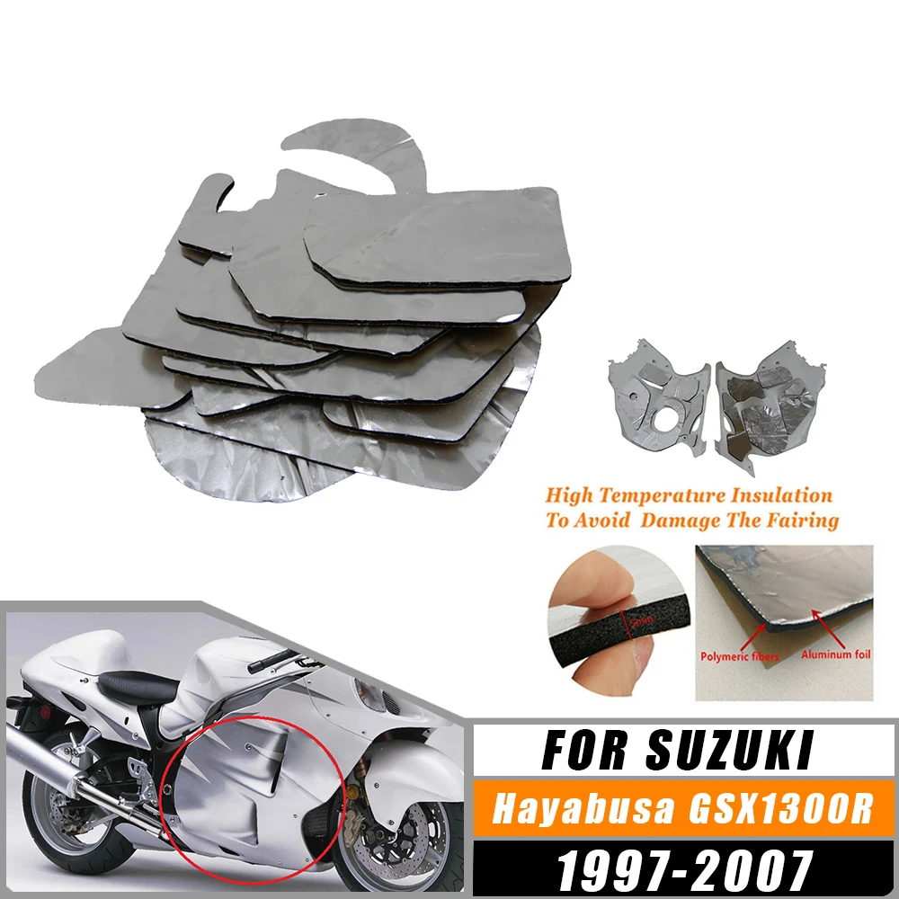 

For 1999-2007 GSX1300R Hayabusa GSXR1300 2006 2005 2004 Motorcycle Pre-Cut Belly Fairing Heat Shield Mat Insulation Protection