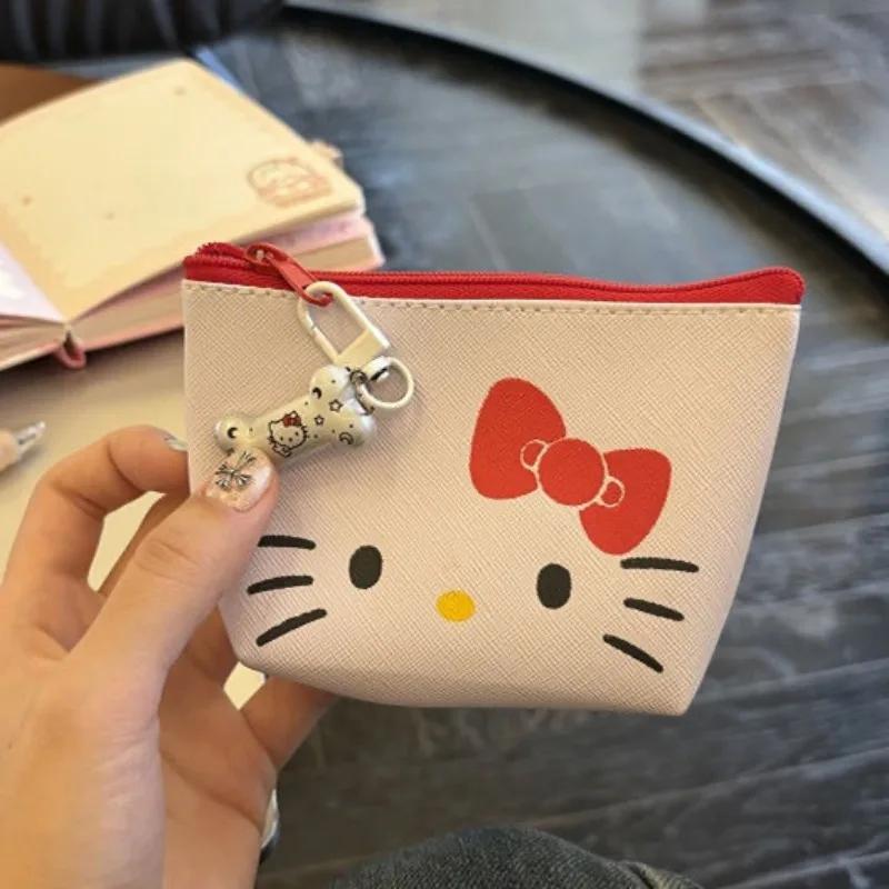 

KT Cat Pocket Wallet Cartoon Cute Character PU Change Certificate Lipstick Earphone Bag Storage Portable Small Prize Going Out