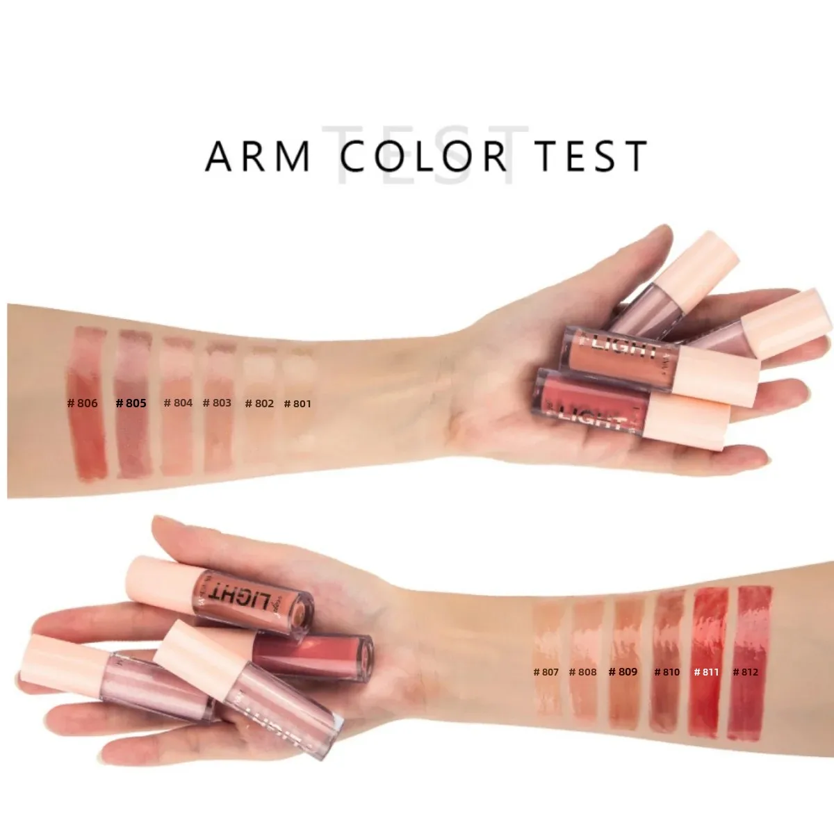 6 PCS Lipgloss Set Liquid Lip Stain แต่งหน้าสําหรับผู้หญิง Non Stick Cup Mirror Light Lip Glosses ลิปกลอสติดทนนานชุดเครื่องสําอาง