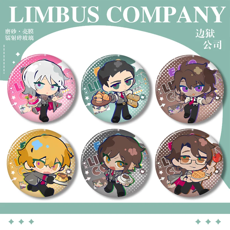 ProjectMoon Limbus Company Badges Pins Anime Hong Lu Ishmael Women Brooch Fashion Cosplay Kawaii Brooches for Bag Accessorie