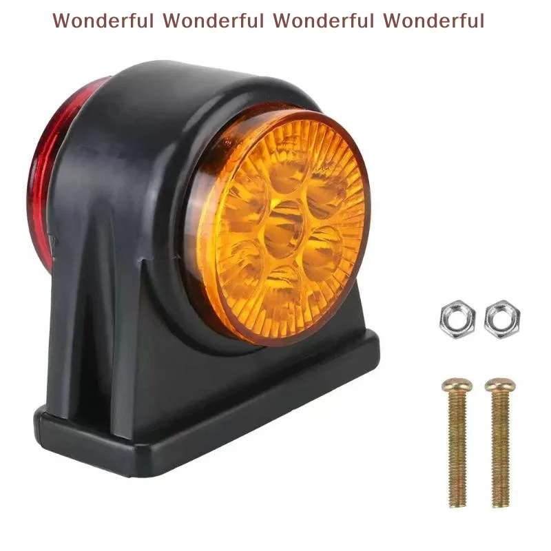 Waterproof High Brightness Trailer Side Marker LED Light 12V 24V 1 Set for Trucks Towing Utility Vehicles Trailers