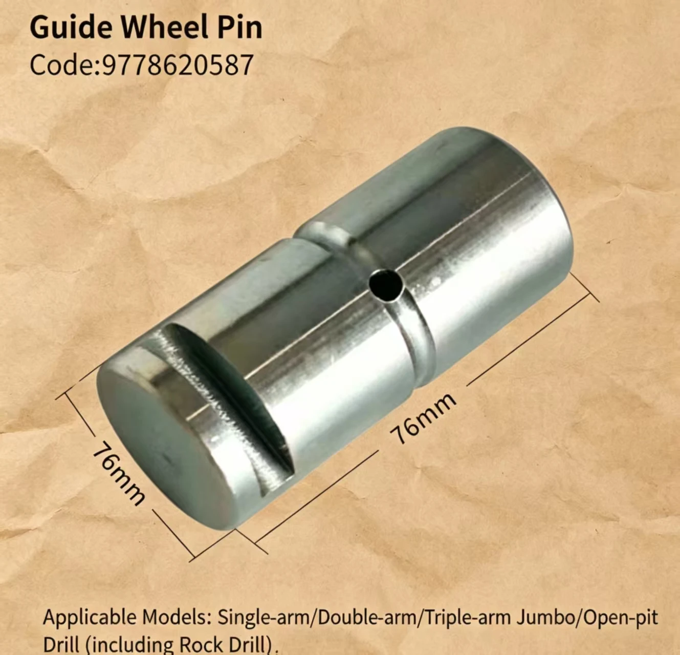9778620587 Shaft 3128047600 Washer For Atlas Copco Epiroc Guide Pin Shaft 9778 6205 87 Gasket 3128 0476 00