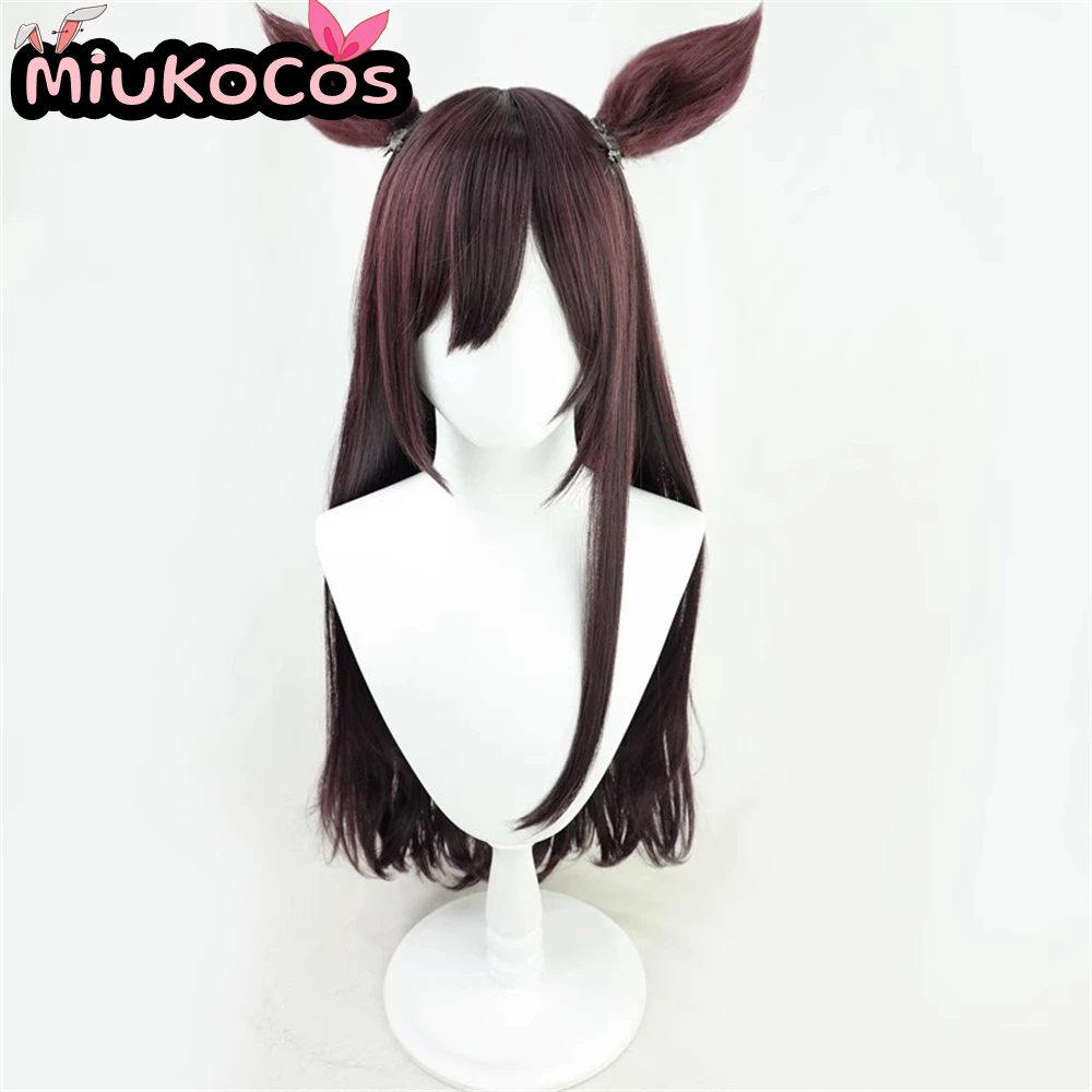 متوفر في المخزون ذاجيلودوベル Mejiro Dober شعر مستعار تأثيري مع آذان وذيل MiukoCosplay Umamusume: كوسبلاي ديربي جميل