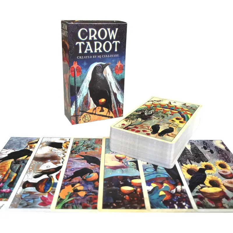 

Hot sales Crow Tarot Oracle Card Fate Divination Prophecy Card Family Party Game Tarot 78 Card Deck PDF Guide