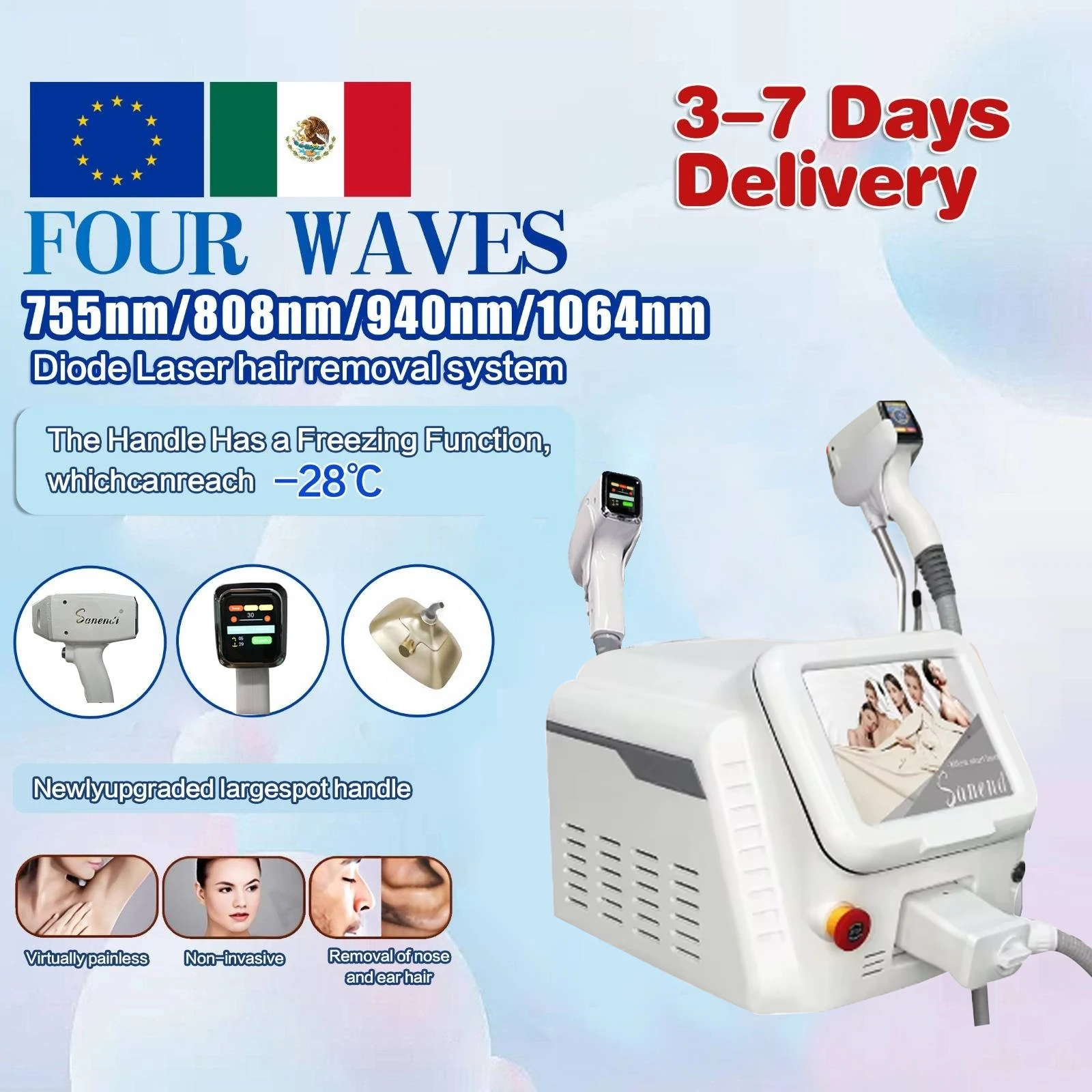 4 Wavelength diode laser hair removal machine Approved Permanent Pain Salon Spa Equipment Laser tecnologia novedades 2024