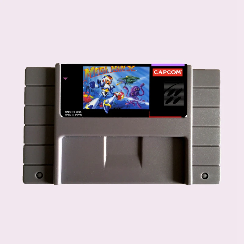 High Quality 16 Bit MEGA MAN X NTSC Big Gray Game Card For USA Version Game Player