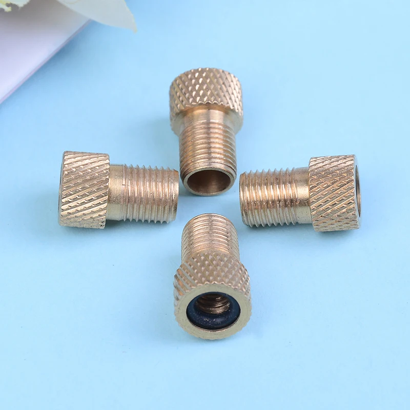 4pcs Bicycle Pump Tire Valve Adapter Convert Tire Presta To Schrader Copper Bike Air Valve Adaptor Wheels Nozzle Cycling Tool