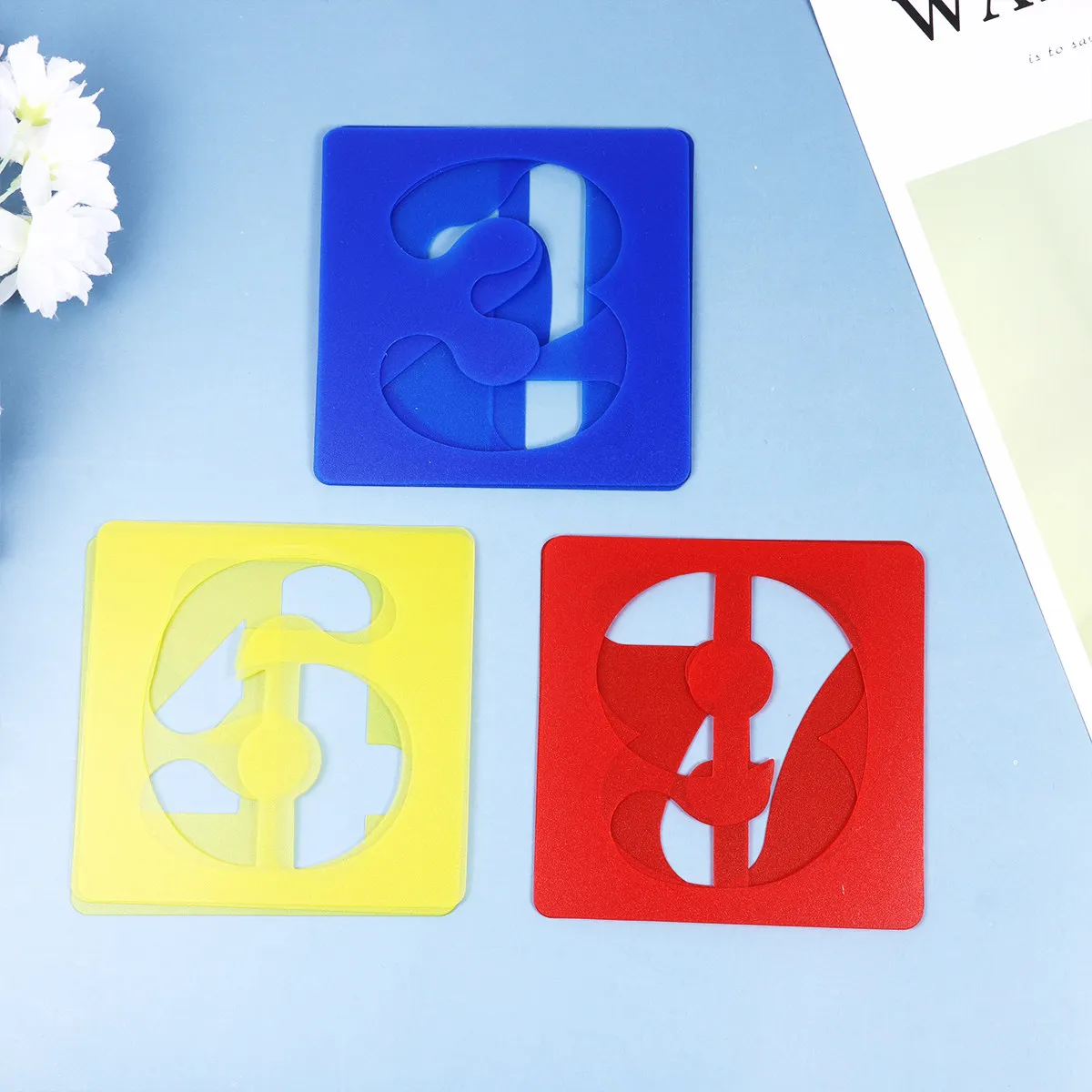 1Set Kids Alphabet Board Educational Doodle Tools PP Material Safe Drawing Template for Brain Development Hand Coordination