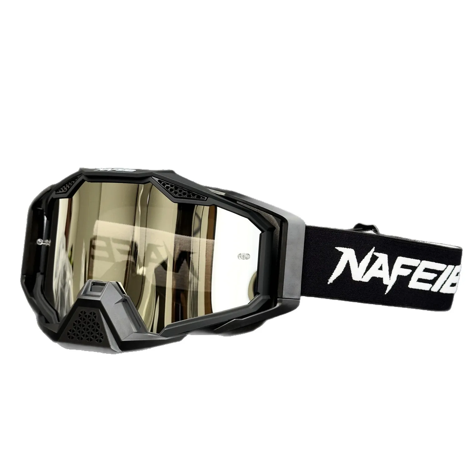 Helmet Fit Dirt Bike Enduro Goggles, Anti‑Fog Wind‑proof Motocross Eyewear Off‑Road Motorcycle Riding Glasses