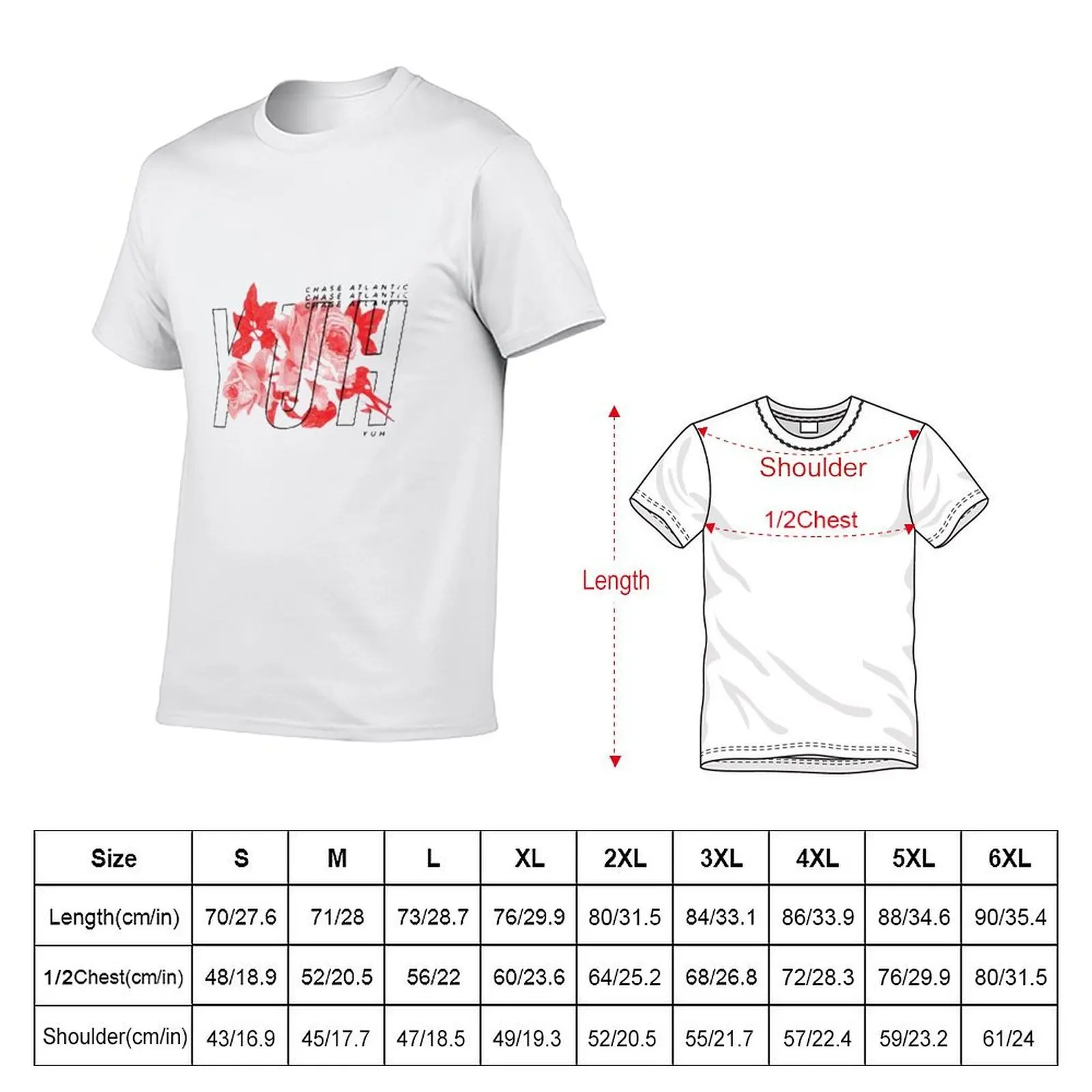 chase atlantic yuh rose T-Shirt t shirt for man 100 percent cotton man t shirts for men casual man t shirt heavy cotton T-shirt