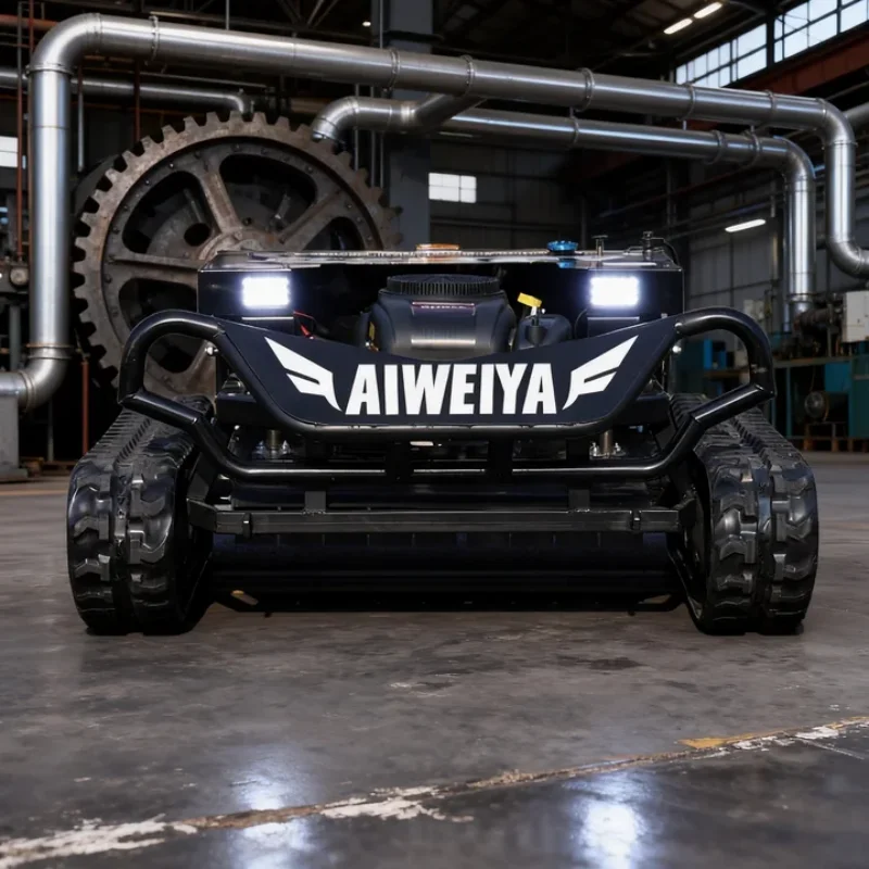 

Customized Farm Orchard Lawn Golf Course Remote Control Tank Robot Flail Lawn Mower All-Terrain Crawler