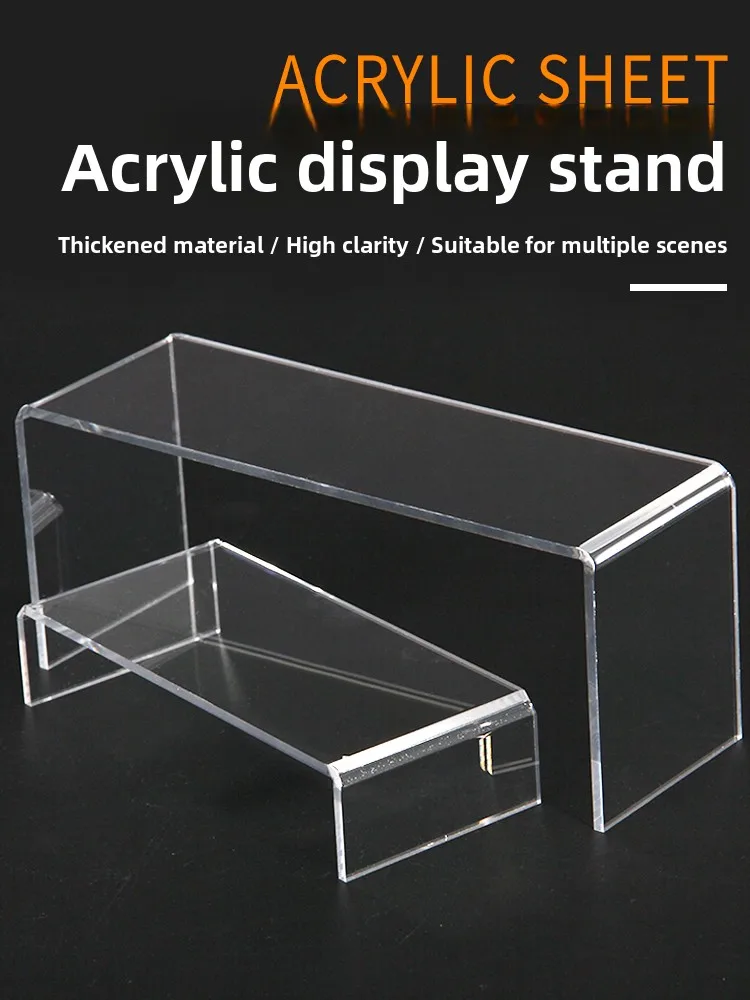 

Acrylic Desktop Organizer Stand Base Model Crt Jewelry Display Tray Transparent Rectangular Storage Holder Foldable Rotatable