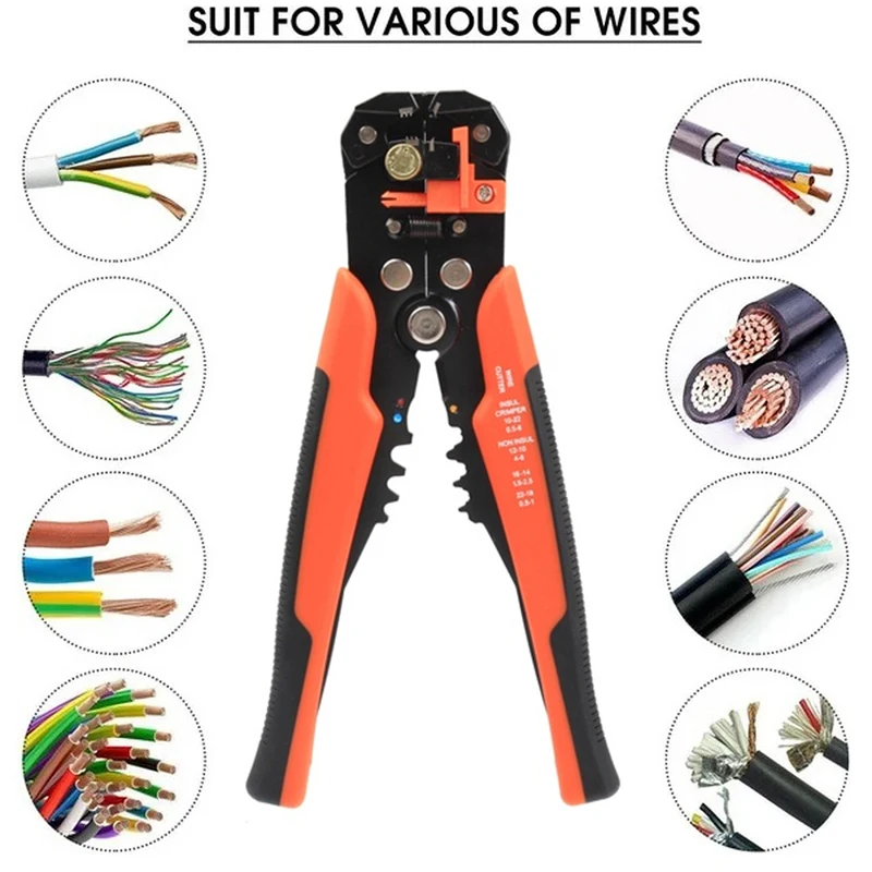 1PC AWG22-10/0.5-6.0mm² Multifunctional Crimping Plier Wire Cutter Suitable For Cold-Pressed Terminals