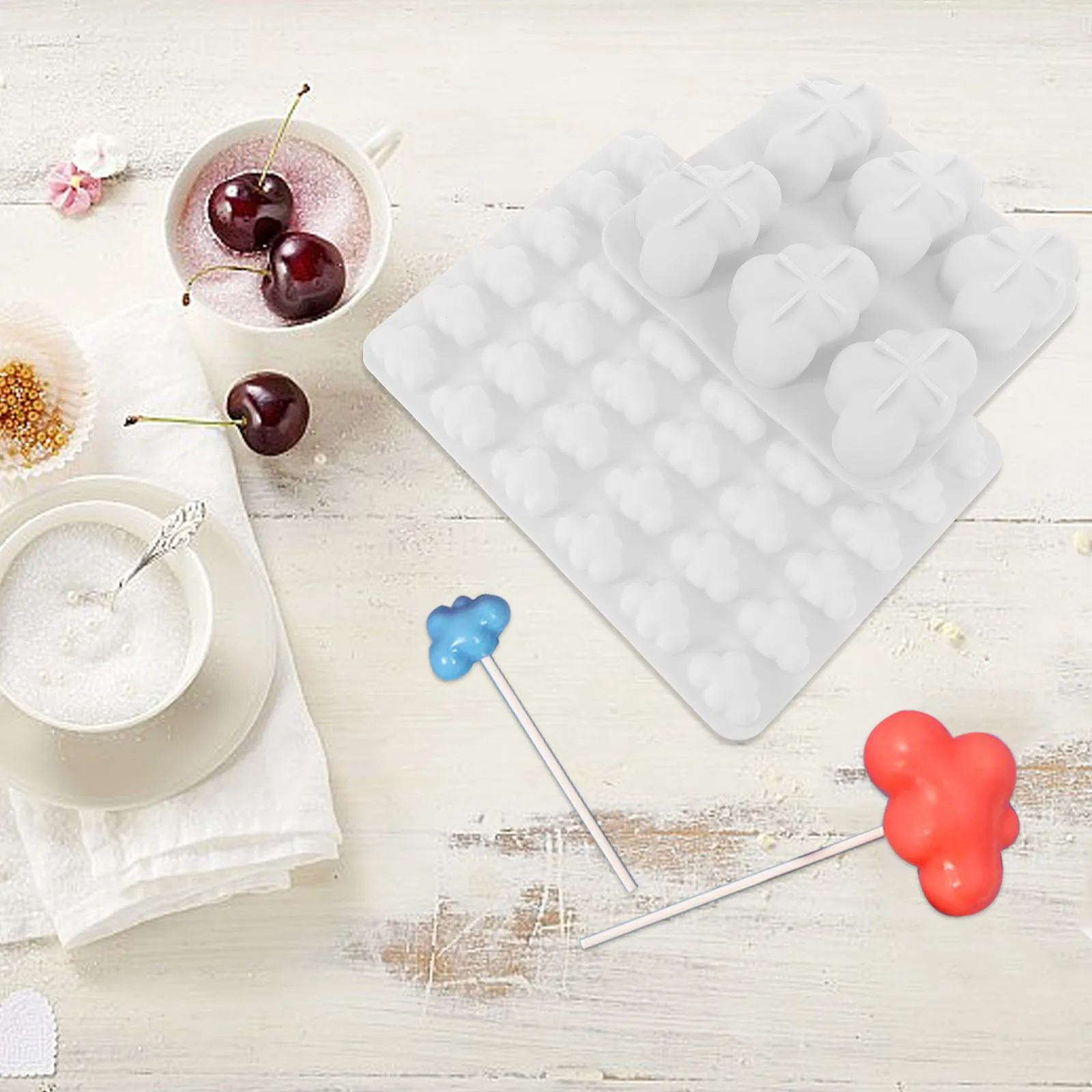 

2Pcs Cloud Shape Silicone Mold Non-Stick Baking Mold for Chocolate Candy Fondant Cookie DIY Baking Supplies Fondant Molds