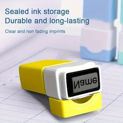 Sello de nombre personalizado, tamaño pequeño, sello de firma escrito a mano, grabado personalizado, sello privado, sello de prensa automática, 1 ud.
