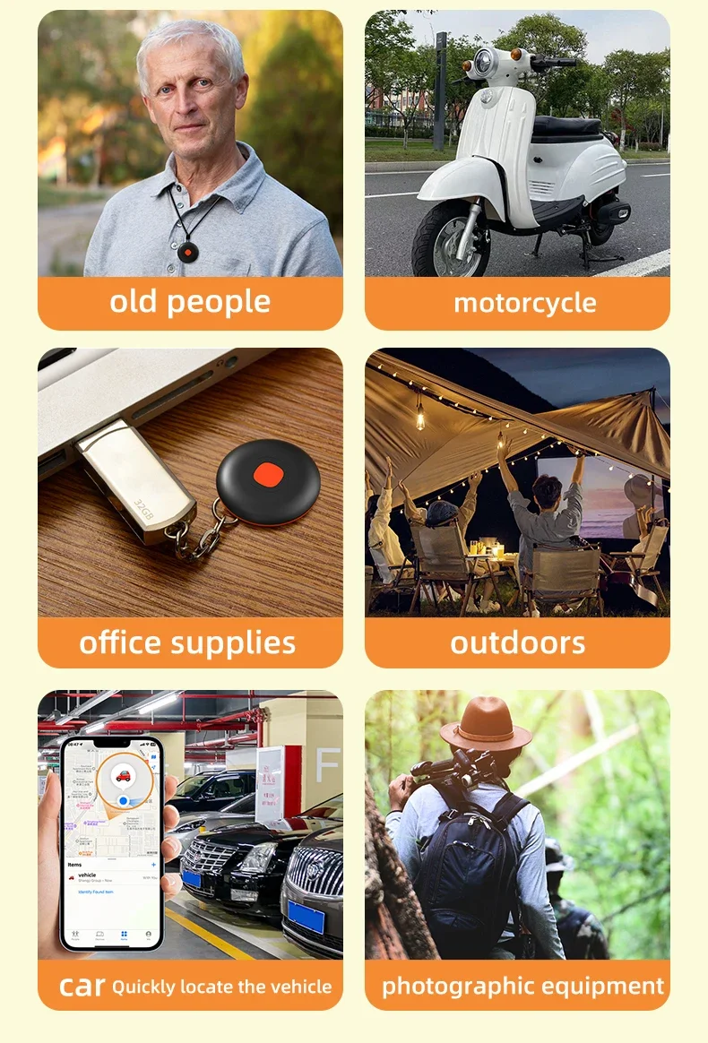 Air Tag Locator Tracker of Personas Gps Tracking Device Vehicle Trackers Kids Pets Not Gps Anti-Lost Alarm Security Protection