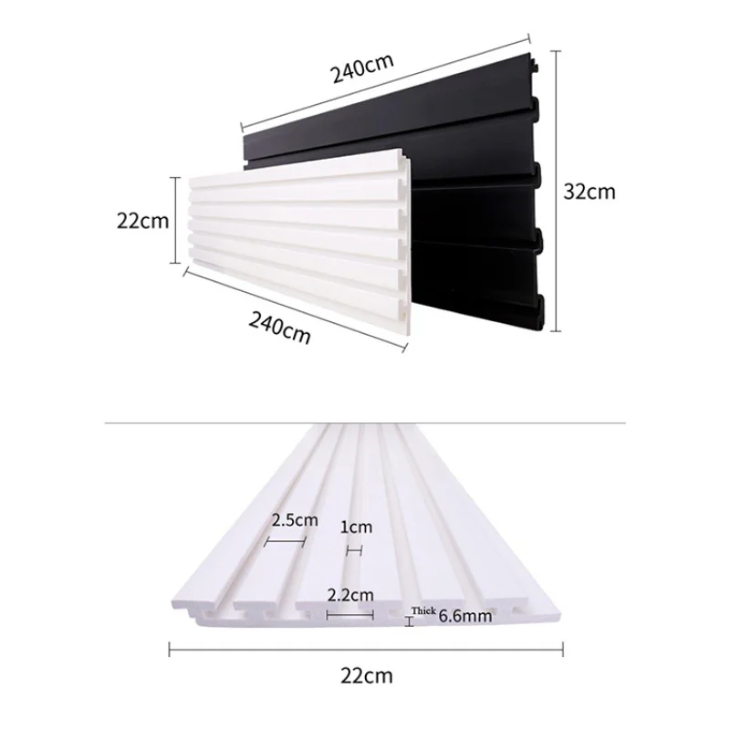 Custom.Kainice Slat Wall Shoe Display Backsplash Heavy Duty Wall Organizers لوحة حائط سوداء من مادة PVC